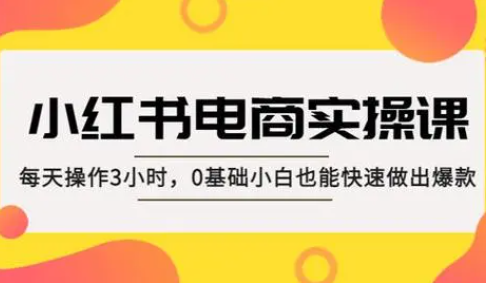 小红书快速赚钱变现，小红书电商开店培训